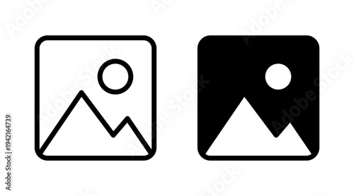 Picture icon set vector. photo gallery sign and symbol. image icon