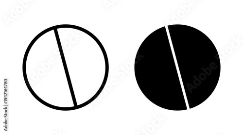 Pills icon set vector. capsule icon. Drug sign and symbol