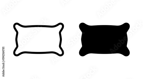 Pillow icon set vector. Pillow sign and symbol. Comfortable fluffy pillow