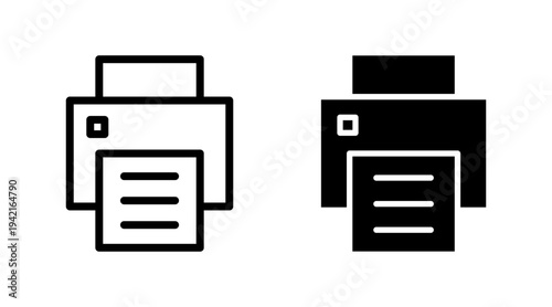 Print icon set vector. printer sign and symbol
