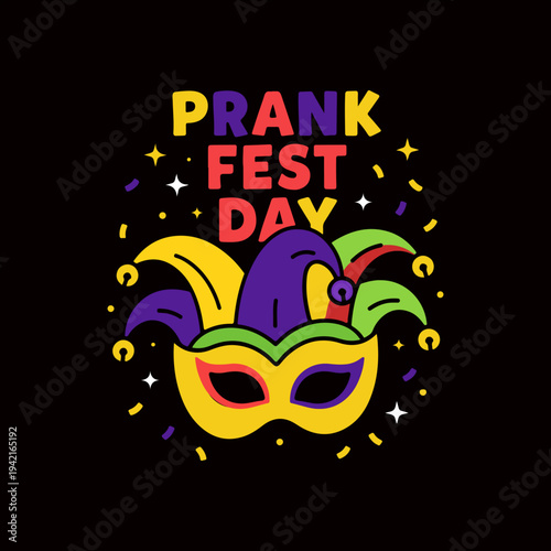 Prank Fest Day Funny Jester Mask St Patricks Day Party T Shirt Design