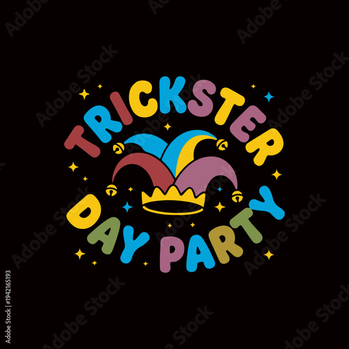 Trickster Day Party Funny St Patricks Day Jester Hat Party T Shirt Design