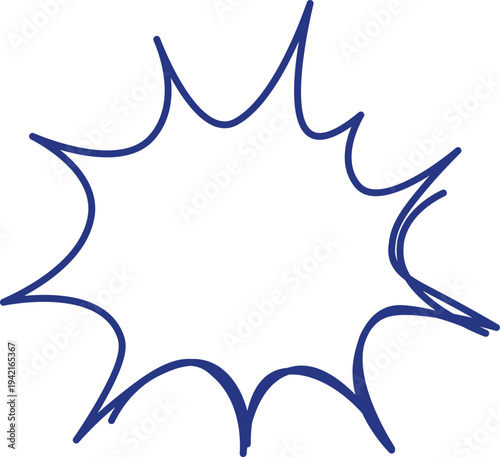 Burst Speech Bubble Scribble Doodle