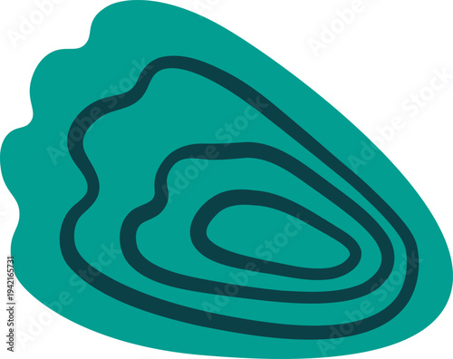 Oyster Shell Abstract Shape