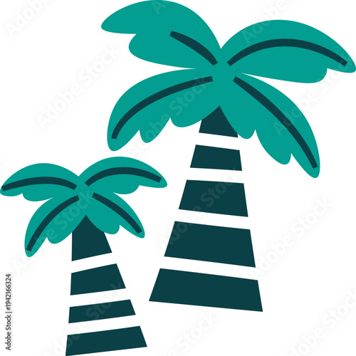 Palm Tree Duo Summer Emblem