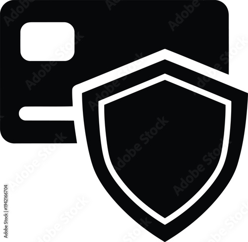 Credit Card Security Icon – Payment Protection, Fraud Prevention, Financial Safety Symbol
