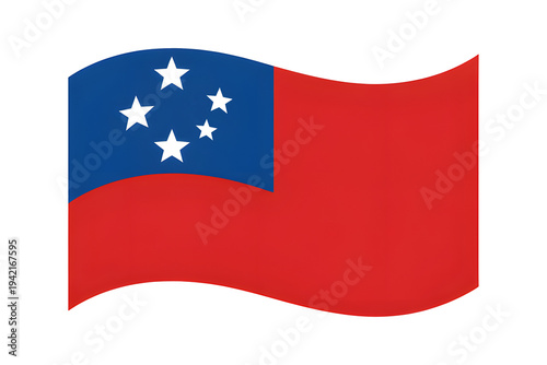 Free Download Vibrant Samoa flag waving proudly, a symbol of national pride and cultural heritage, perfect for travel and patriotic themes - GFXLoad