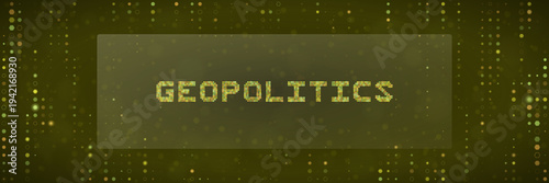 Digital Geopolitics Concept with Cyber Security Data and Global Tech Diplomacy Background