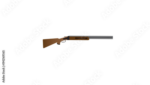 gun and bullets with white background