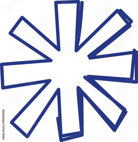 Asterisk Burst Scribble Doodle