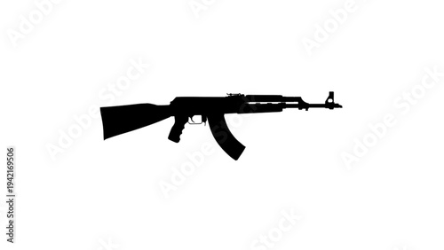 assault rifle isolated on white