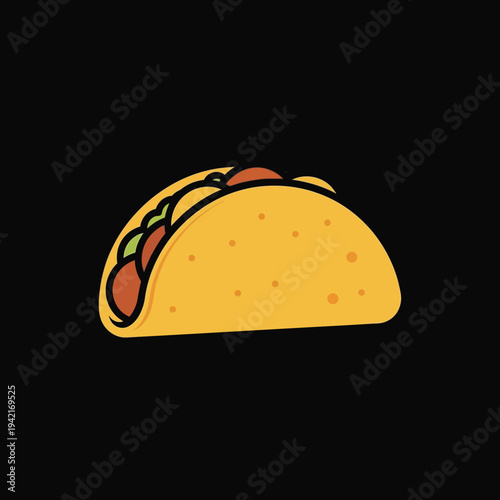 Delicious Mexican Taco with Savory Fillings and Crunchy Shell.