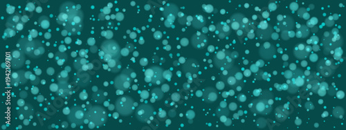 Bioluminescent Underwater Ocean Particles Background with Teal Bokeh Glow and Floating Bubbles