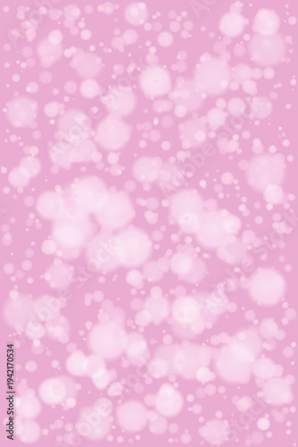 Soft Pink Bokeh Background with Dreamy White Circles for Baby Shower Invitations and Nursery Decor