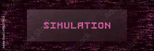 Digital Simulation Glitch Background for Cyberpunk Gaming and Virtual Reality Interface