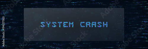 Critical System Crash Warning Message for Cybersecurity Breach and Data Server Failure
