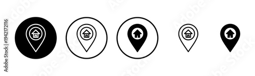 Address icon logo design. home location sign and symbol. pinpoint