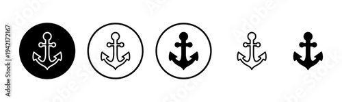 Anchor icon logo design. Anchor sign and symbol. Anchor marine icon.