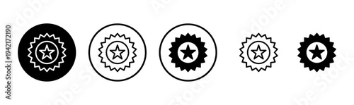 Badge icon logo design. Awards icon vector. Achieve sign and symbols. Stamp