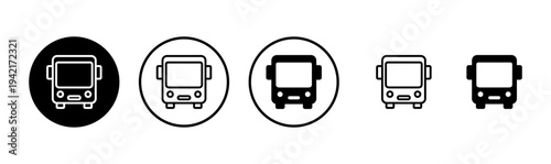 Bus icon logo design. bus sign and symbol