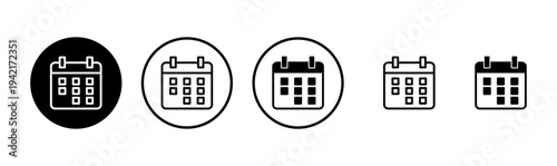 Calendar icon logo design. Calender sign and symbol. Schedule icon symbol