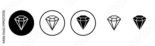 Diamond icon logo design. diamond gems sign and symbol