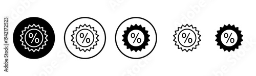 Discount icon logo design. Discount tag sign and symbol