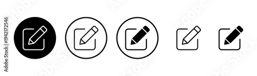 Edit icon logo design. edit document sign and symbol. edit text icon. pencil. sign up