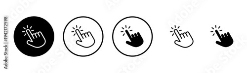 Hand click icon logo design. pointer sign and symbol. hand cursor icon