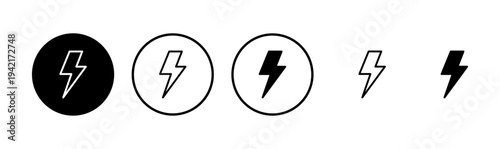 Lightning icon logo design. electric sign and symbol. power icon. energy sign
