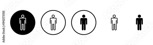 Man icon logo design. male sign and symbol. human symbol