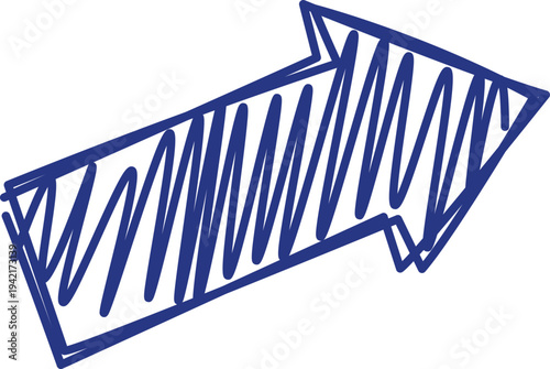 Arrow Pointing Right Scribble Doodle