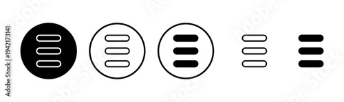 Menu icon logo design. web menu sign and symbol. hamburger menu symbol