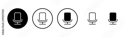 Microphone icon logo design. karaoke sign and symbol