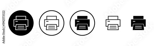 Print icon logo design. printer sign and symbol