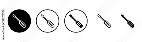 Screwdriver icon logo design. tools sign and symbol