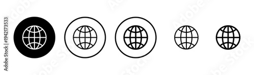 Web icon logo design. go to web sign and symbol. web click icon. Global search icon