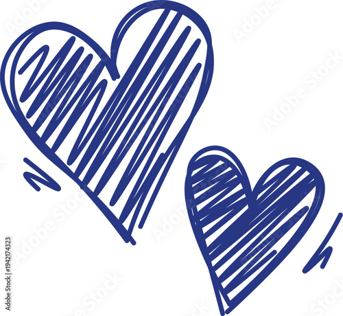 Heart Doodle Pair Scribble