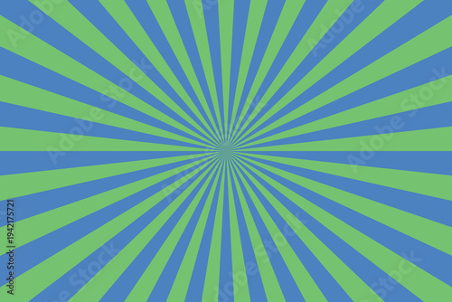 Calm blue and green radial pattern forms a pleasant sunburst effect across the entire surface