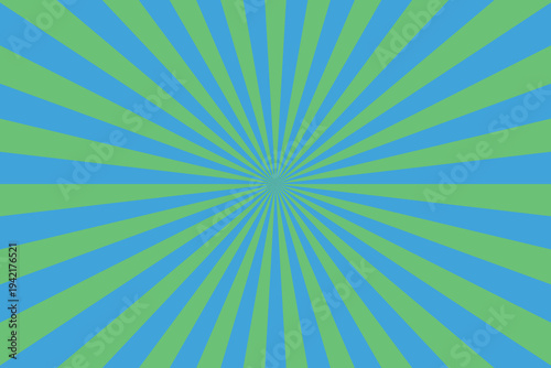 Refreshing blue and green sunburst pattern with vivid radiating lines presenting a bright visual effect
