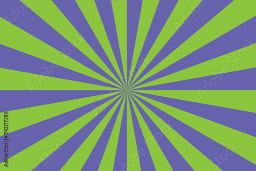Bright lime green and soft lavender starburst pattern radiates from the middle creating a cheerful impact