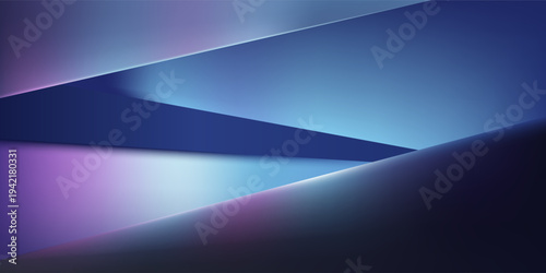 3d rendering of purple and blue abstract geometric background. Cyberpunk concept. Advertising design, technology, showcase, banner, cosmetic, business, metaverse. Sci-Fi Illustration. Product display