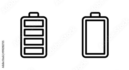 Battery icon symbol for apps and websites. battery Charging sign. battery charge level