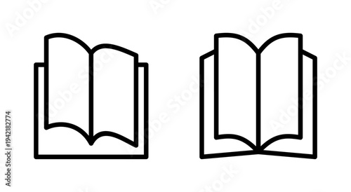 Book icon symbol for apps and websites. open book sign and symbol. ebook icon