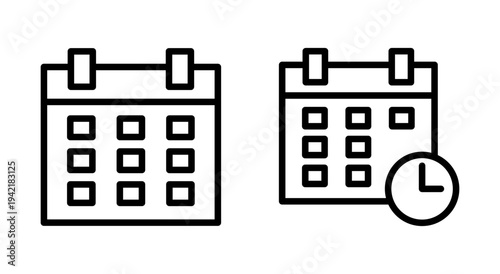 Calendar icon symbol for apps and websites. Calender sign and symbol. Schedule icon symbol