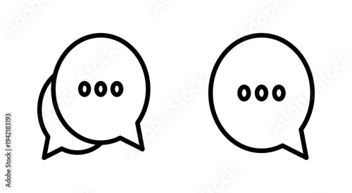 Chat icon symbol for apps and websites. speech bubble sign and symbol. comment icon. message