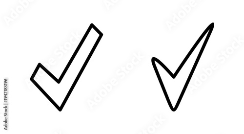 Check mark icon symbol for apps and websites. Tick mark sign and symbol