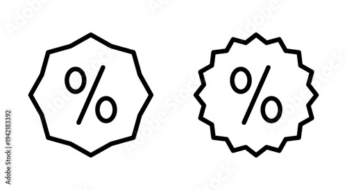Discount icon symbol for apps and websites. Discount tag sign and symbol