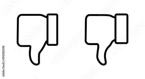 Dislike icon vector. dislike sign and symbol. Hand with thumb down