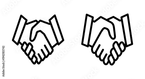 Handshake icon symbol for apps and websites. business handshake sign and symbol. contact agreement